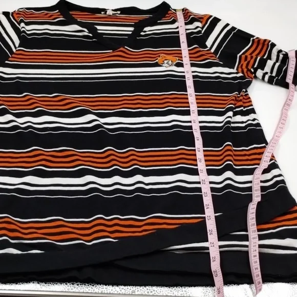 UG Apparel women's large GameDay OSU Cowboys striped top orange/black/white - Picture 7 of 10